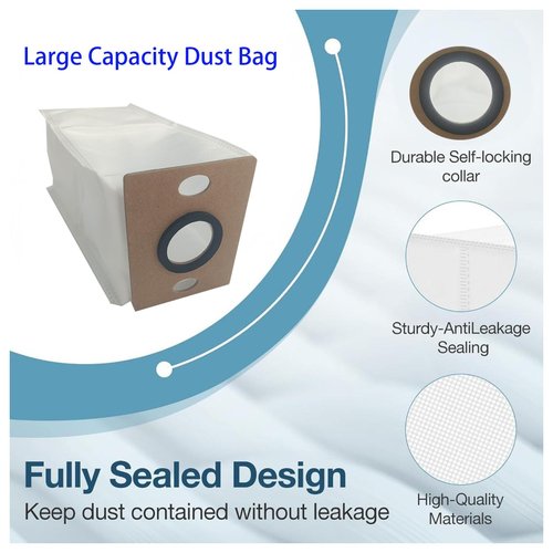 Replacement Accessories Kit For ILIFE A12 pro / V9 / V9 Pro Robot Vacuum,parts 4 Side Brushes 3 Mop Pads 3 Hepa Filters 3 dust bags