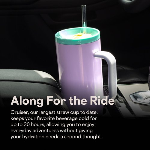 Corkcicle Cruiser Insulated Tumbler - Keeps Drinks Cold 20 Hours - Triple-Insulated Stainless Steel - Spill-Proof Lid - Summer Drinkware Gift - Keeps Drinks Ice Cold - 40 oz - Periwinkle