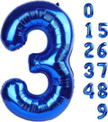 Number 3 Balloon - 40 Inch Navy Blue Birthday Decoration for Three-Year-Old Celebrations