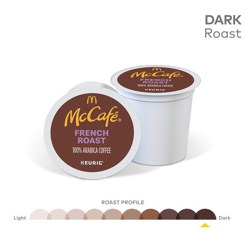 McCafe French Roast K-Cup Pods - Dark Roast Coffee, Single Serve, 60 Count (6 Packs of 10)