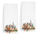 InnoBeta New York City Skyline Gifts, NYC Souvenir Gifts for NYC Lovers, Skyline Map Kitchen Towel 2 Pack, 16x24 in Microfiber Dish Tea Towel, Hand Towel Gifts
