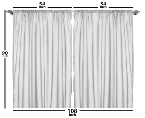 Ambesonne Christmas Curtains, Classical Christmas Ornaments and Baubles Coniferous Pine Tree Twig Tinsel Print, Living Room Bedroom Window Drapes 2 Panel Set, 108" X 90", Vermilion Green