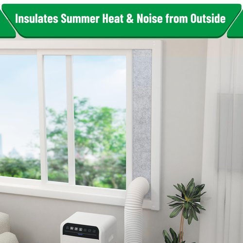 Forestchill Double Layer Insulation Foam Panels for Portable Air Conditioner Window Vent Kit, Insulates Summer Heat & Noise from Outside, Easy Cut to Size, 3 Pcs Fits up to 50 Inch