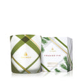 Thymes Frasier Fir Candle – Frosted Plaid Collection – Green & White Glass Jar Design – Scented Candles for Home Decor – Notes of Crisp Siberian Fir, Cedarwood & Sandalwood (Medium, 10 oz)