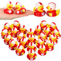 Civaner 24 Pcs Valentines Day Football Rubber Ducks 2 Inch Red Mini Football Player Rubber Ducks Bulk Heart Themed Duckies for Valentines Gifts Team Prize Party Favors Bag Stuffers