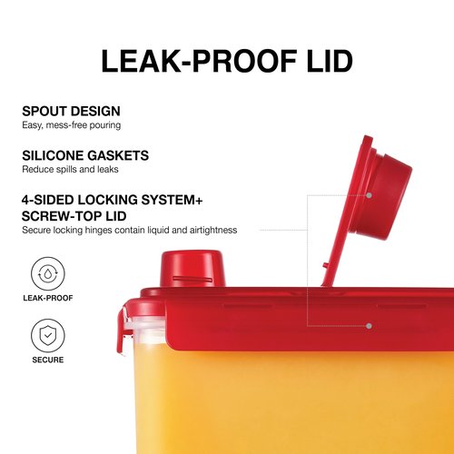 LocknLock Aqua Fridge Door Water Jug with Handle BPA Free Plastic Pitcher with Screw Top Lid Perfect for Making Teas and Juices, 1 Gallon, Red