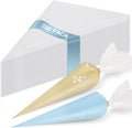 Skiennix 24 Inch Extra Large Disposable Piping Bags - 100 Tipless Thickened Frosting Bags for Cakes & Cookies