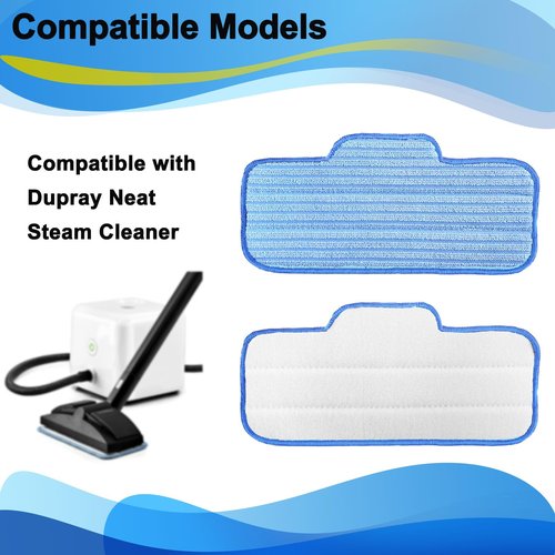 10 Pack Replacement Steam Mop Pads Compatible with Dupray Neat Steam Cleaner Microfiber Cloths Steam Mop Pads Washable Mop Pads