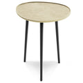 SIMPLIHOME Tanner Mid Century Modern 19 Inch Wide Metal Side Table in Gold, For the Living Room and Bedroom