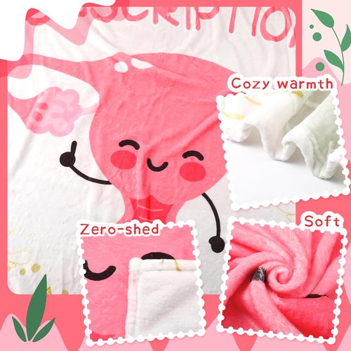 Drydiet Funny After Hysterectomy Recovery Gifts Women Uterus Gifts Hysterectomy Recovery Must Haves, Blanket Socks Uterus Plush Keychain Mug