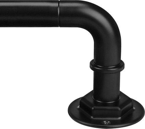 Byondeth Adjustable Curtain Rods | Blackout Wrap Around Design | 16 to 45 Inches, Black Finish