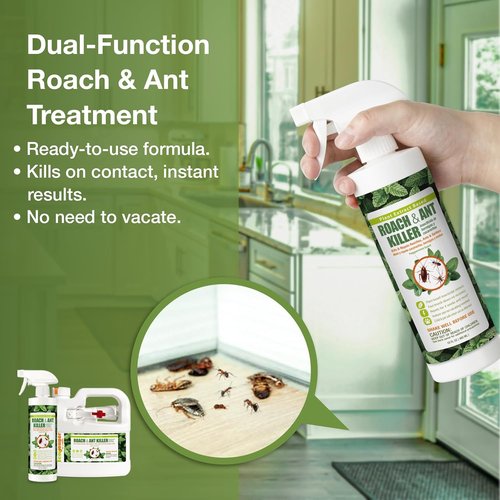 EcoVenger® Roach and Ant Killer - 16 oz | Kills on Contact | 4-Week Deterrent | Peppermint Scent | Safe for Kids and Pets