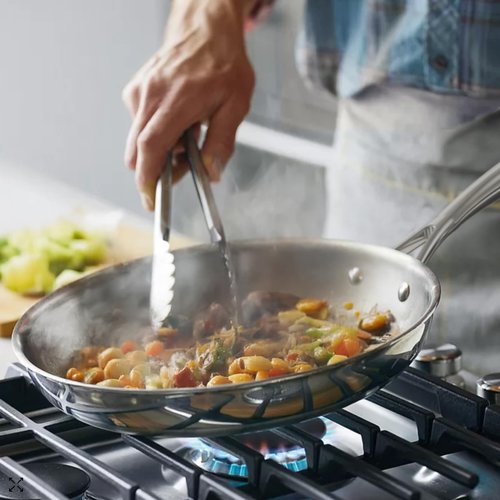SANFELA 9.5 Inch and 11 Inch Stainless Steel Frying Pans