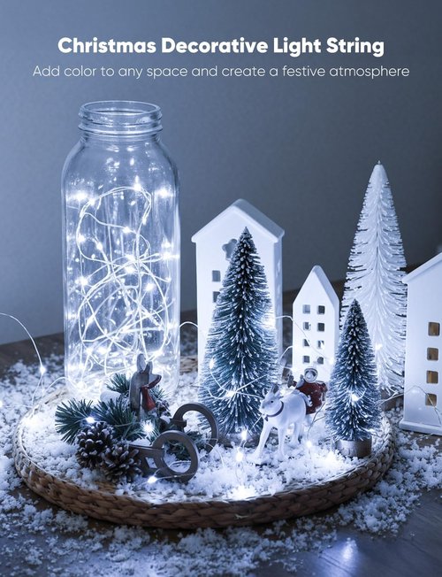 Minetom 12 Pack Battery Operated Fairy String Lights - 8 Modes, 7ft Waterproof Silver Wire | Ideal for Mason Jars & Parties