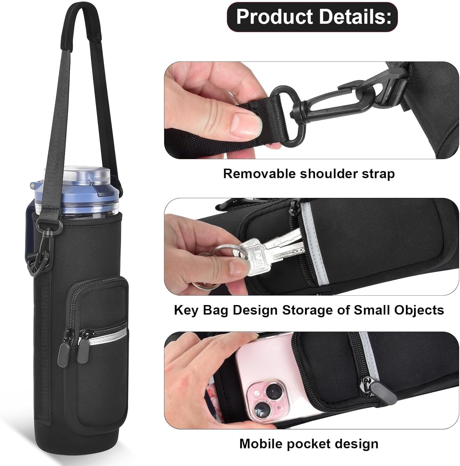 SAIKA Personal Blender Bag - Portable Carrying Case for Ninja Blast Max BC251/BC151 | Reflective Strip & Accessories Pocket
