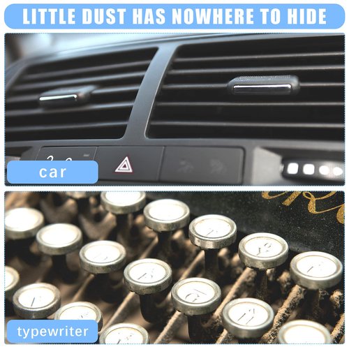 Honeydak 6 Pieces Microfiber Detail Duster Sticks Mini Duster Crevice Cleaning Tool Car Air Vent Cleaner Fan Cleaning Brush for Home Air Vent Window The Smallest Spaces