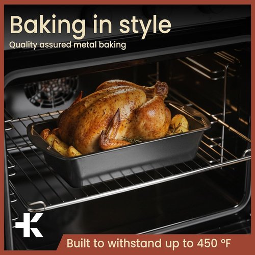Loaf Pan Set by [Brand Name] - Deluxe Nonstick Carbon Steel Bakeware for Perfect Bread & Cakes | Dishwasher Safe