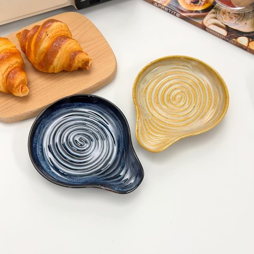 Joyfulhive Farmhouse Ceramic Spoon Rests Holder,Coffee Spoon,Cooking Utensil,Ladles, Tong for Kitchen Counter Stove Top (Ocean Blue)