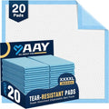 AAY Heavy Duty Disposable Bed Pads - Extra Large 36"x44" Tear-Resistant Waterproof Underpads (20pcs)