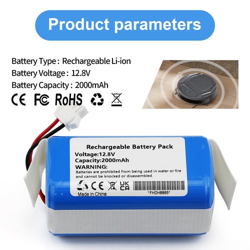 MULS 12.8V M210 Battery Replacement for Lefant M210 M210 Pro M210P M210B M213 M213S,OKP Life K2 Robot Vacuum Cleaner 2000mAh