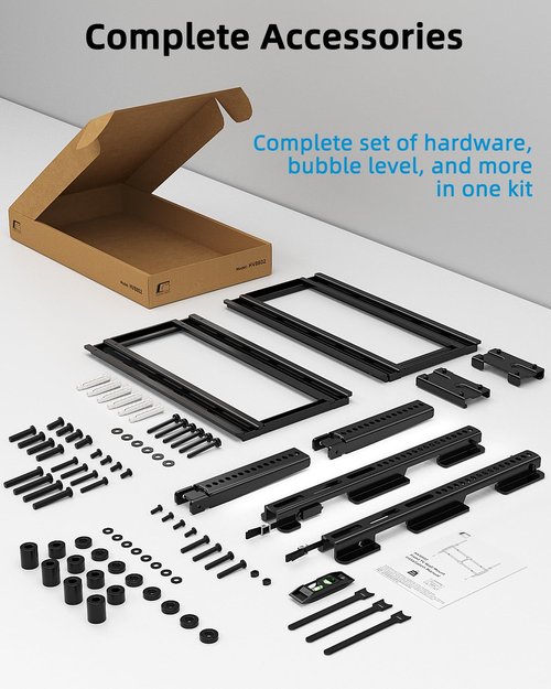 HOME VISION Ultra Slim Fixed TV Wall Mount Bracket for 42-100 Inch Flat/Curved Screens, Max VESA 800x600mm, 200lbs Capacity, 0.86" Low Profile, Universal, Heavy Duty, HV8802