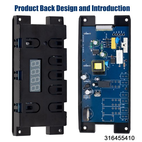 5304518661 316455410 Oven Range Control Board for Frigidaire Kenmore oven Stove Board Oven Range Stove Clock Control Board AP6886161 316222800 316222802 （Blue board）