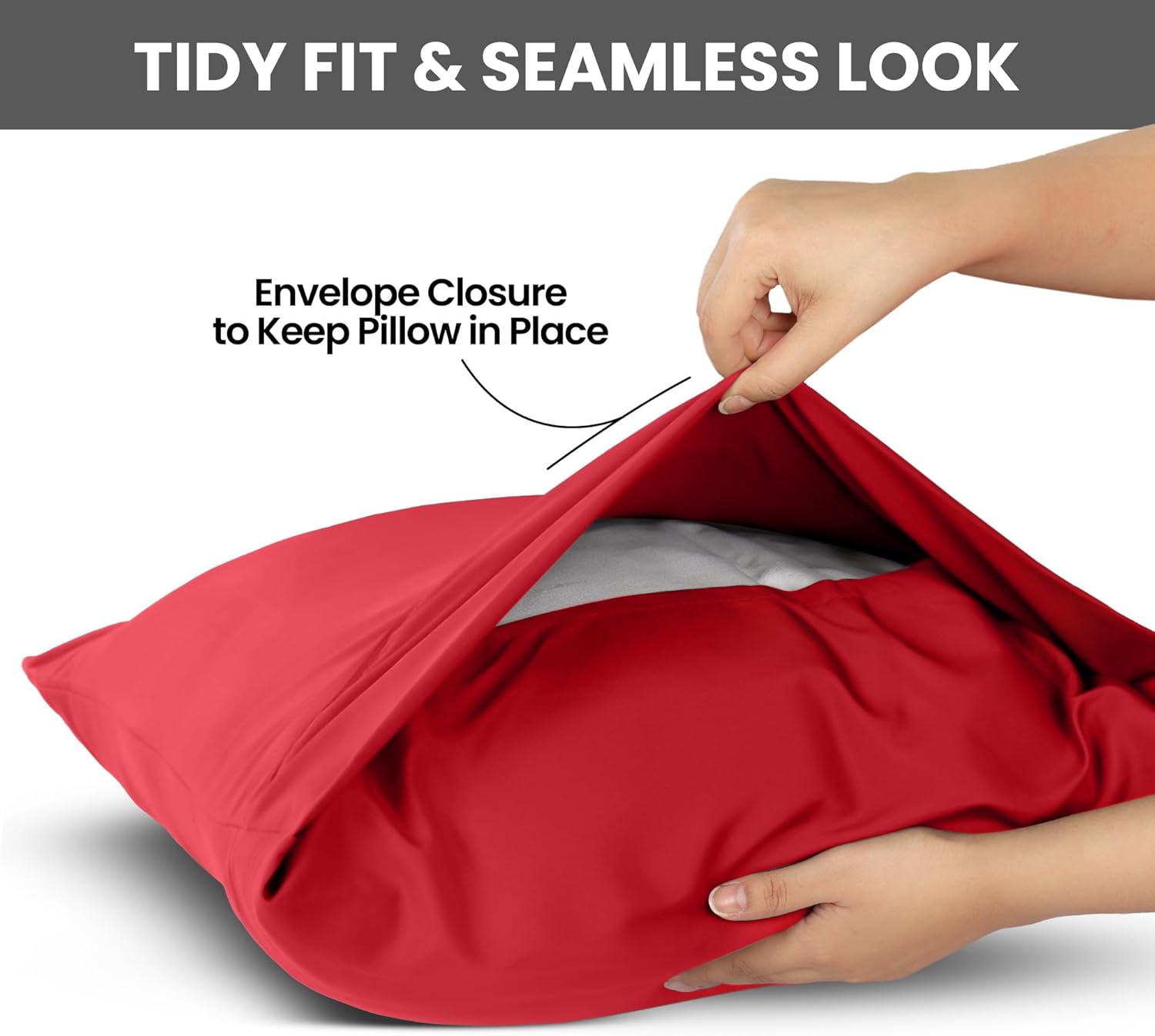 Utopia Bedding Queen Pillow Cases - Soft Brushed Microfiber - 2 Pack, Fade Resistant, 20 x 30 Inches | Red