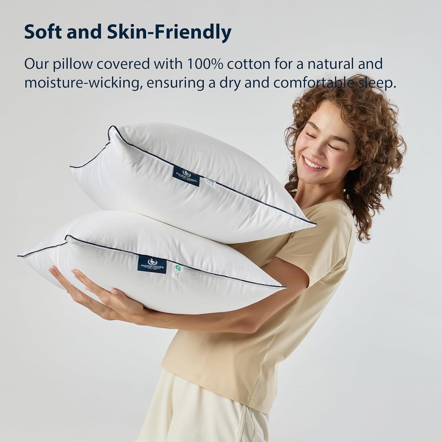 Pacific Coast | Hotel Collection Goose Feather & Down Bed Pillow - Medium Support, Standard Size