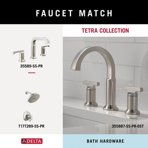 DELTA FAUCET 78955-SS Tetra Pivot Arm Toilet Paper Holder Bath Hardware Accessory in Stainless Steel