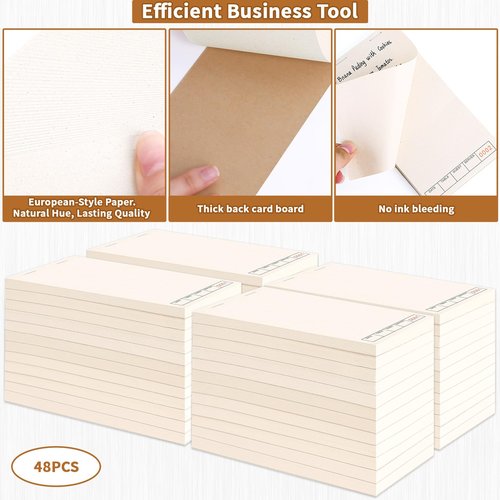 48 Pack Blank Server Note Pads Bulk Recycled Guest Check Pads, Total 2400 Sheets 3.5 x 6.75 Inch Guest Checks Books for Servers, Numbered Waitress Notepads for Restaurant Bar Cafe Hotel