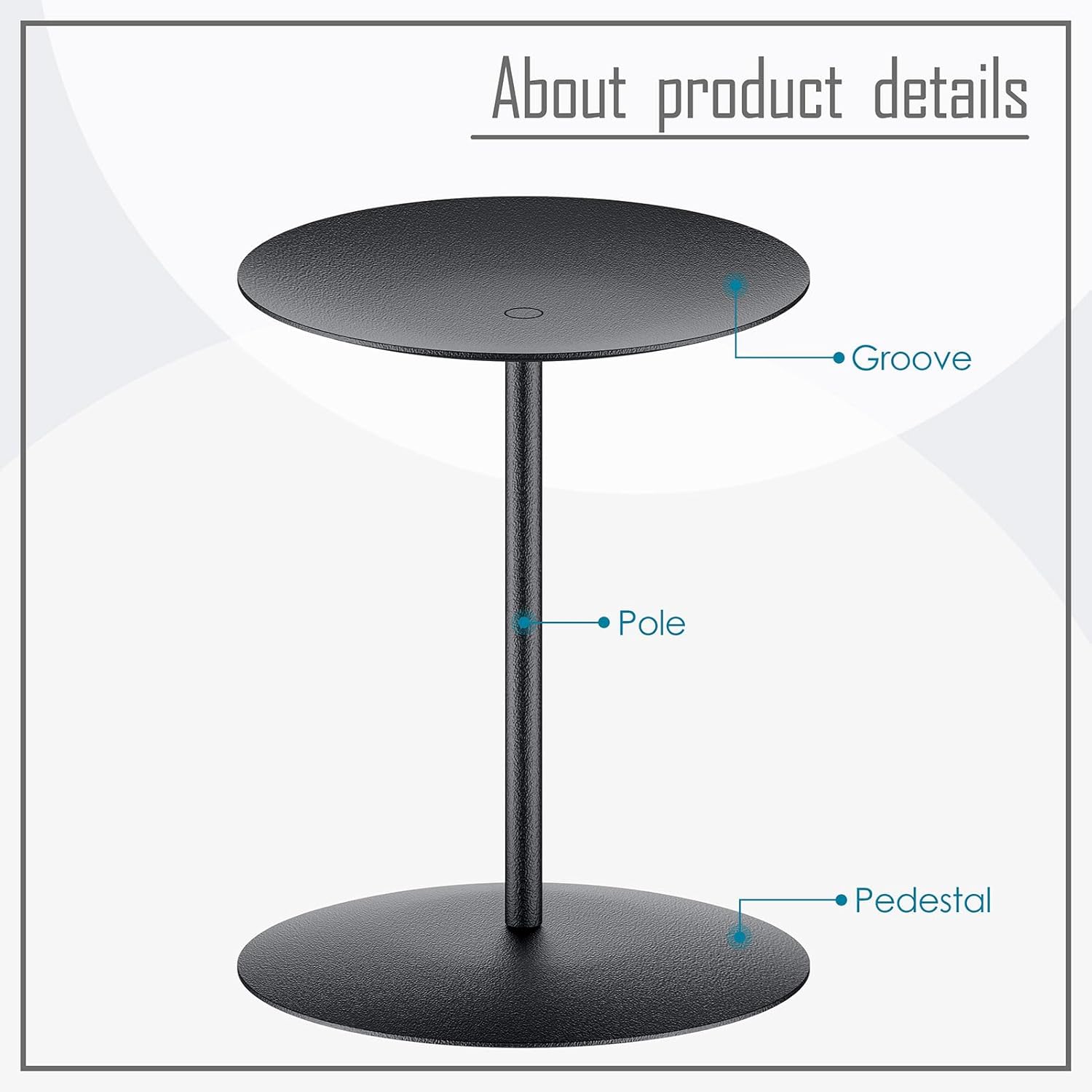 Smtyle Candle Holders - Elegant Matte Black Pillar Candle Holders for Stylish Home Decor | Perfect Christmas Centerpieces