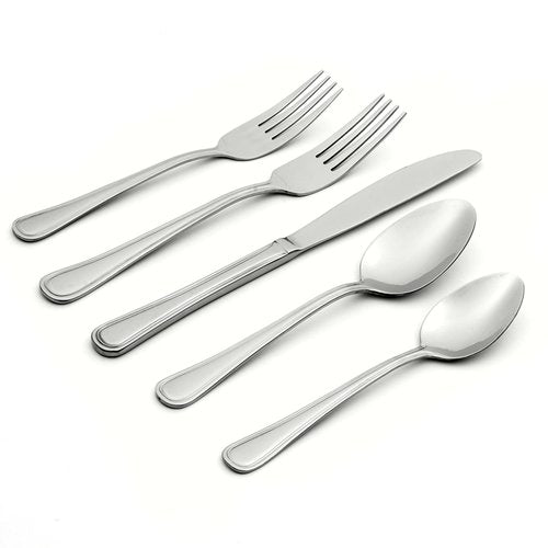 Oneida Tress Everyday Flatware Set, 5.40 LB, Metallic, 50 Piece