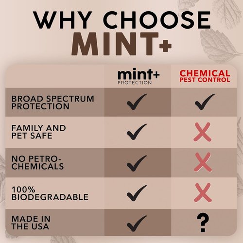 Mint+ Roach Repellent Spray - Long-Lasting Indoor & Outdoor Cockroach Control, 16 oz (475mL)