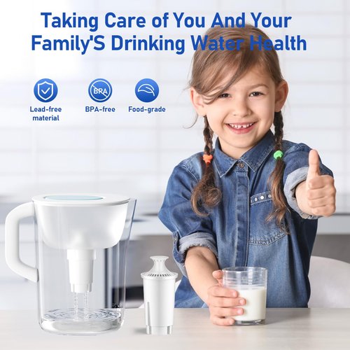 WaterJingYi Replacement for Brita Water Filter, Replacement for Brita Water Pitchers and Dispensers, Classic OB03, Mavea 107007, 35557, NSF Certified Water Filter, 3 Pack