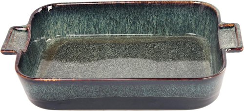 Ceramic Casserole Baking Dish - Durable 1.4 Quart Oven Safe Bakeware for Lasagna | 10 x 7 Inch Rectangular