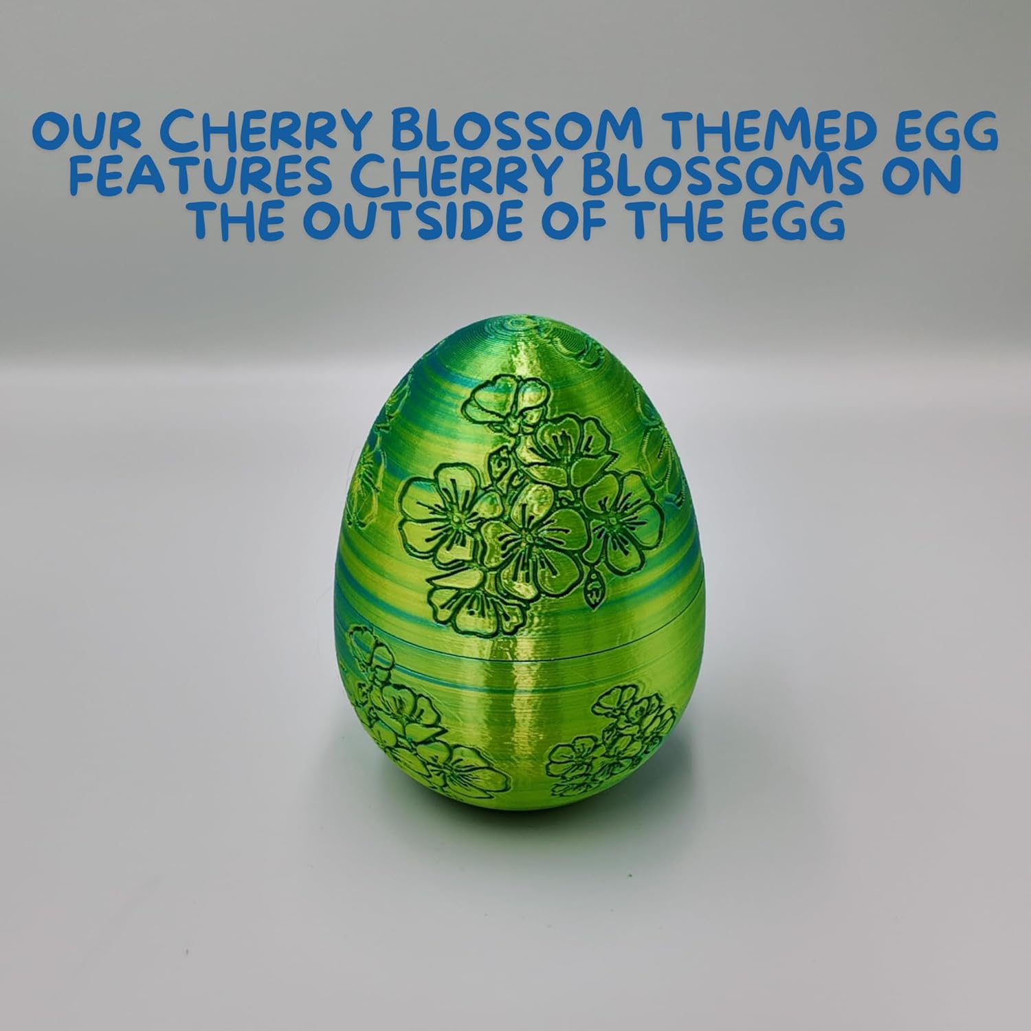 Skiennix Surprise Cherry Blossom Dragon Egg - 14" Articulating Joints | Stress Relief & Mystery Enclosure (Blue/Yellow)