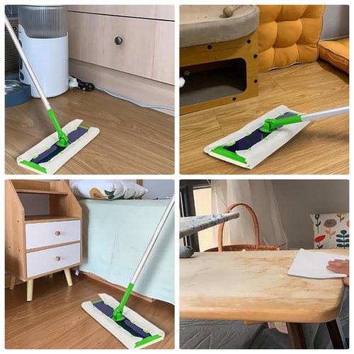 SUZZYVINE XL Dry Sweeping Cloths Diposable Mop Pads for Swiffer X-Large Sweeper, XL Floor Cleaning Cloth for Mopping Home, Bathroom, Kitchen 9.84"x17.3" Extra Thick and Large,40 Counts