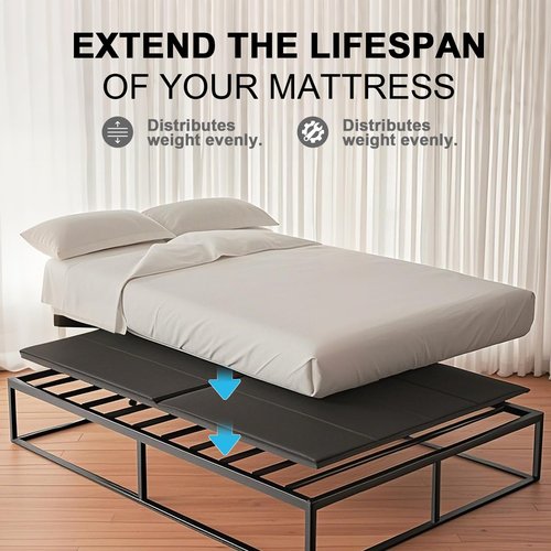 Imperius Folding Spring Box,Bunkie Board,10MM, Bed Support Flat Noodles, King Size 76x80'' ﻿ ﻿Light and Thin, Breathable, Noise Minimizing,Moisture Resistant Bunkieboards