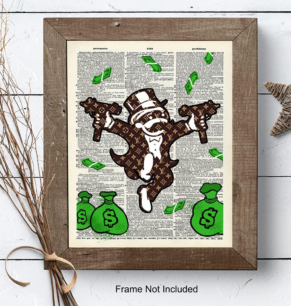 Urban Street Art Graffiti Wall Art Print by Fashion | Cool Upcycled Dictionary Poster for Home Decor - 8x10 Unframed