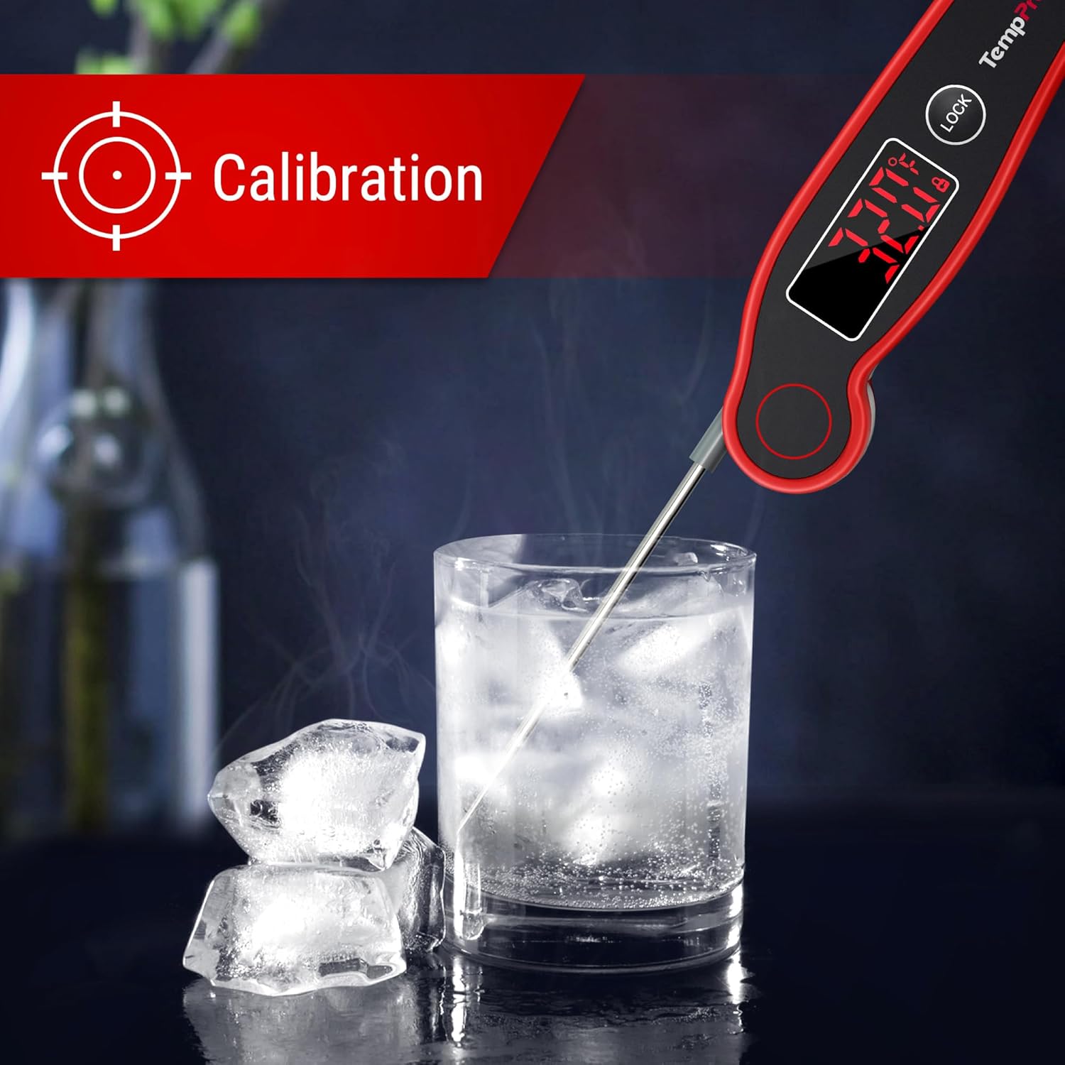 TempPro TP19 Waterproof Digital Meat Thermometer - Instant Read with Backlit Display for Grilling & Cooking