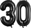 Skiennix 30-Inch Number Balloon - Large Black Foil Balloon for 30th Birthday Celebrations