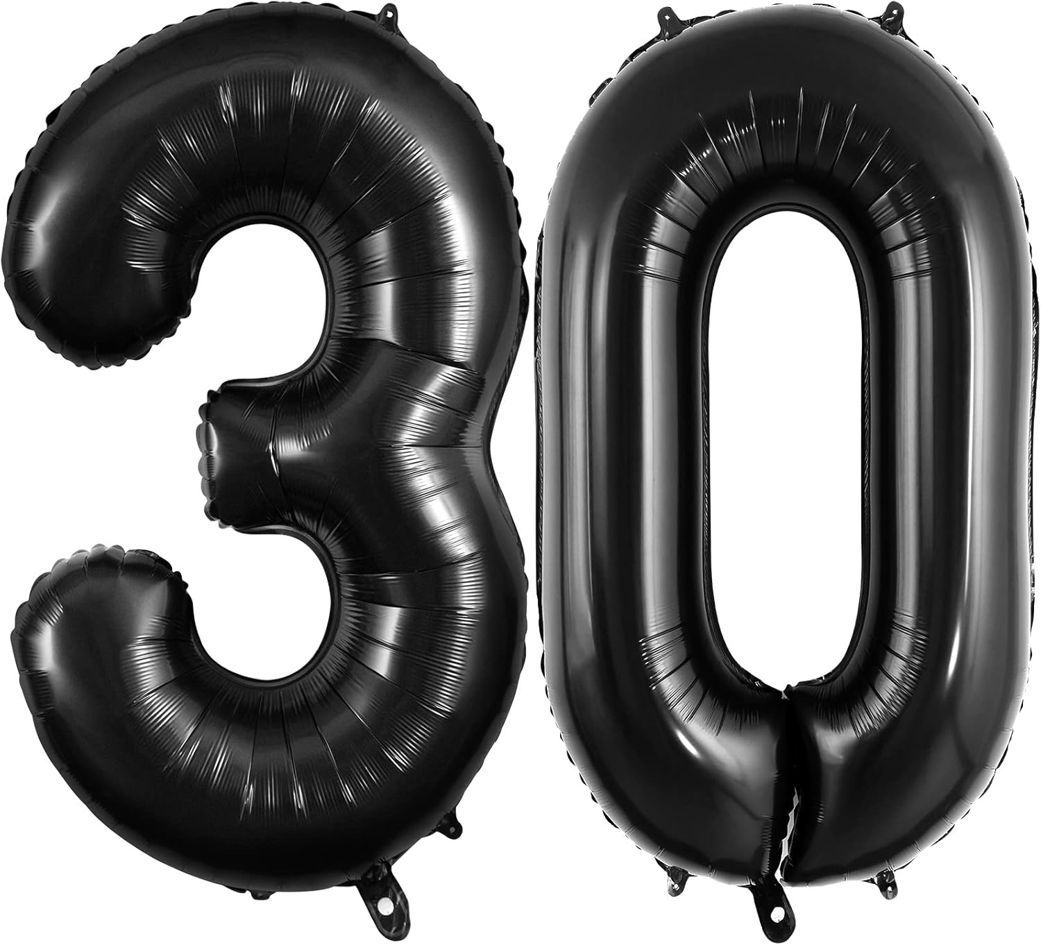 Skiennix 30-Inch Number Balloon - Large Black Foil Balloon for 30th Birthday Celebrations