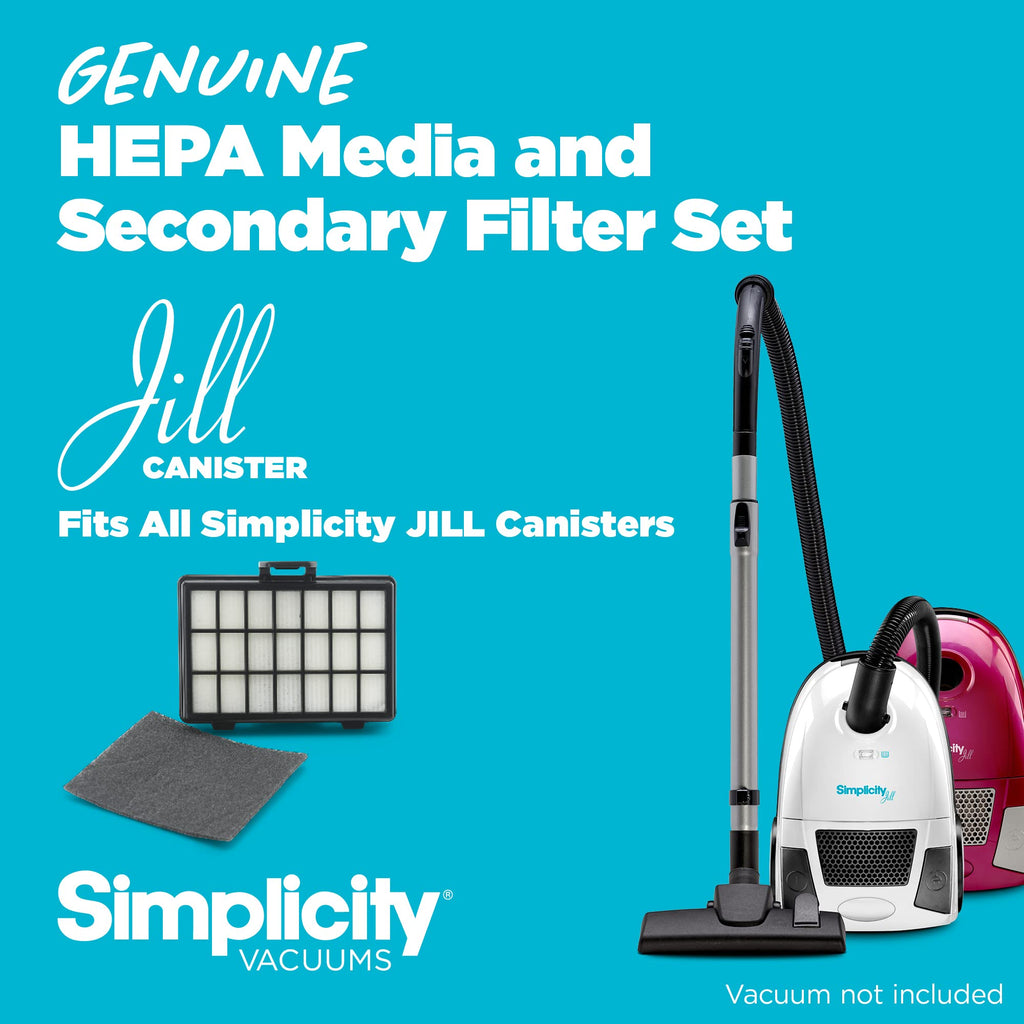 Simplicity Vacuums Genuine SF-I4.3 Filter Set with HEPA Media for Jill Canister Vacuum Cleaner, Jill Replacement Filter Only