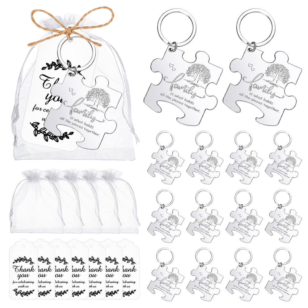 YKLIGTN 50Set Family Reunion Favors Family Tree Bottle Opener Keychain with Gift Bags and Thank You Card for Party Souvenir Gifts-Sliver