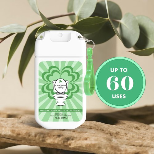 Toilet Spray for Poop Odor Eliminator, Pocket Travel Size Toiletries, Air Freshener Spray for Bathroom, Each 1 FL.OZ, 3 Pack, Ocean Coconut Eucalyptus Scent