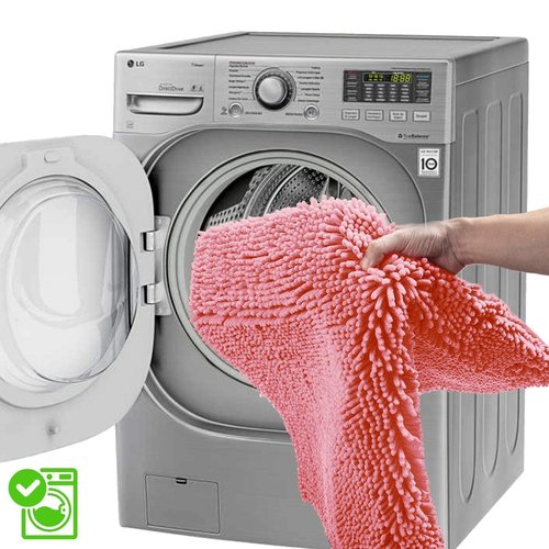 Pink Bathroom Rugs Chenille Bath Mat Set 2-Piece Bath Rugs for Bathroom Extra Soft Bath Mats for Bathoom Non Slip Absorbent Shag Bathoom Carpet