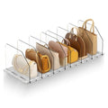 GotSpace Purse Organizer for Closet, Adjustable Clear Handbag Storage Holder, Acrylic Purse Organizer for Closet Organization, Shelf Divider, Perfect for Bedroom, Living Room, Home