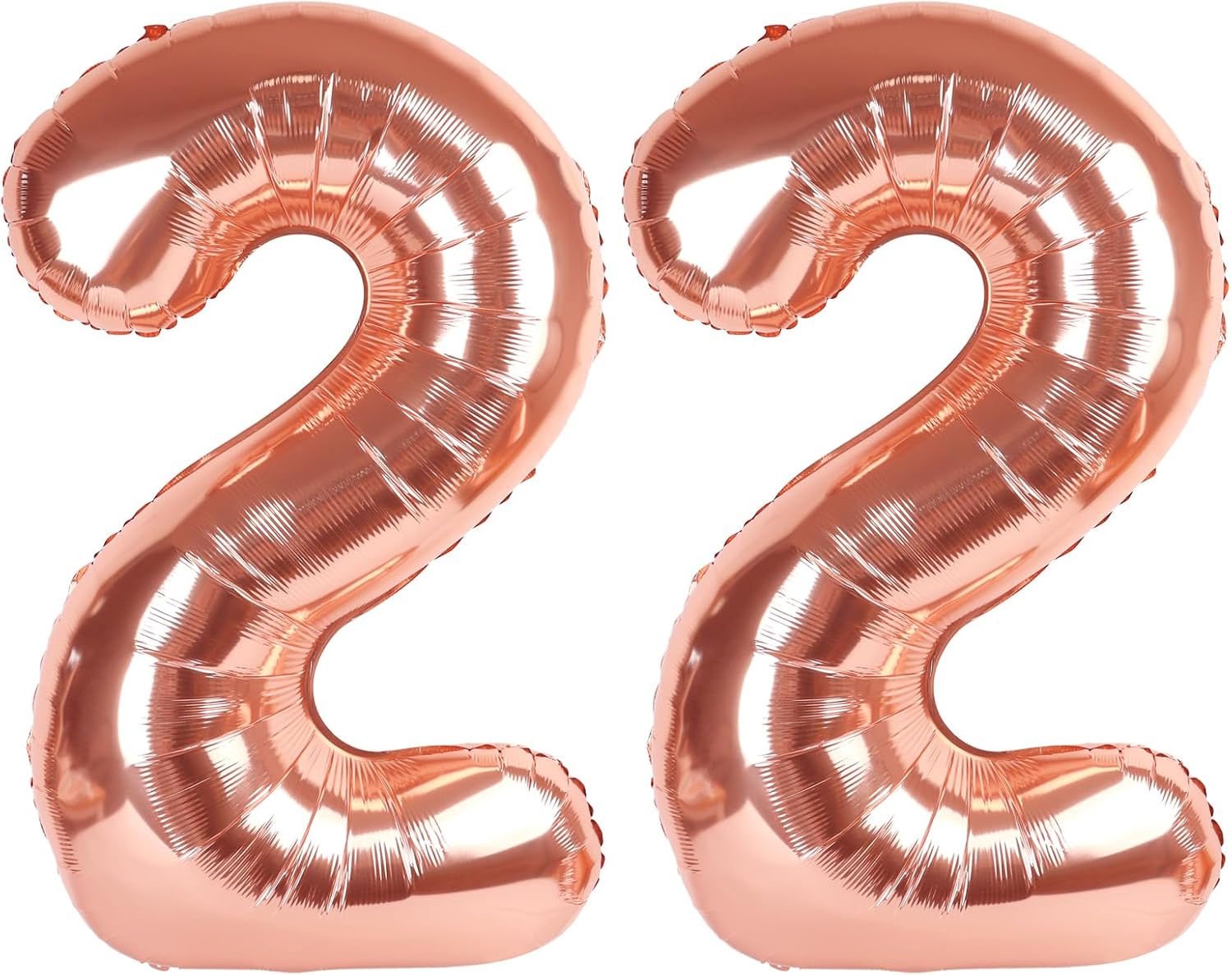 Regine Switzerland 40-Inch Rose Gold Number Balloons - Perfect Birthday & Wedding Party Decorations