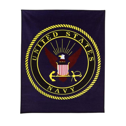 Rothco US Navy Fleece Blanket – Officially Licensed Soft Cozy All Season Camping Sleeping Sofa Throw – 60 x 50 Inch