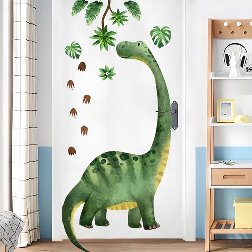 AOLTNRC Dinosaur Wall Decals for Boys Room, Large Dino Footprints Wall Stickers, Peel and Stick Kids Baby Nursery Wall Decor Murals Bedroom Home Decor (Green)